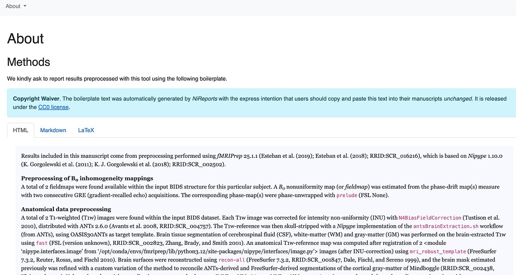 fMRIPrep report missing nearly all sections - Software Support - Neurostars